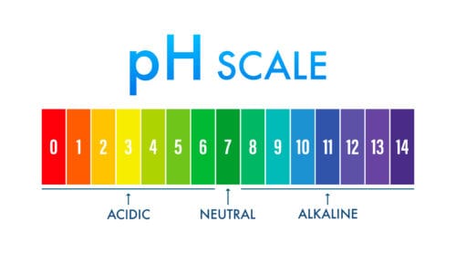增生療法注射疼痛原因與 pH 值示意圖